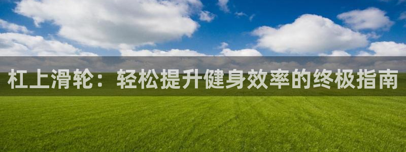 尊龙凯时产品种类：杠上滑轮：轻松提升健身效率的终极指