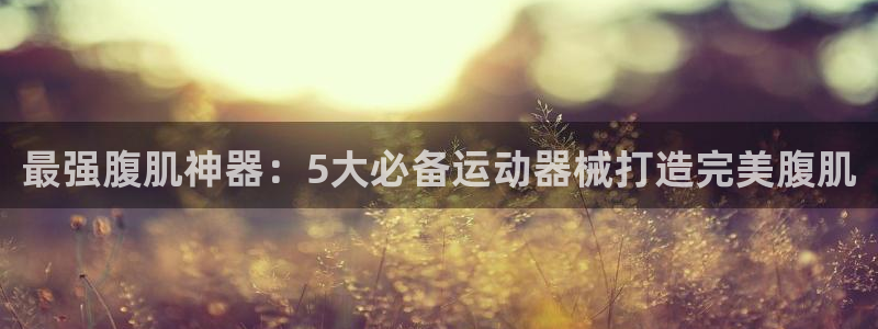 凯时国际app首页登录入口：最强腹肌神器：5大必备运