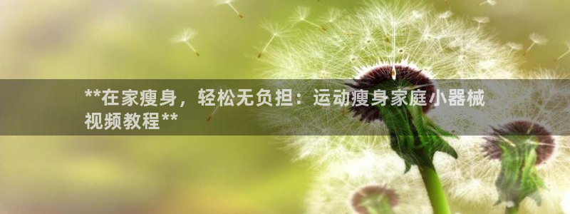 尊龙品牌怎么样：**在家瘦身，轻松无负担：运动瘦身家