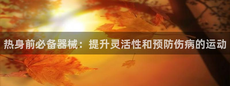 尊龙凯时注册：热身前必备器械：提升灵活性和预防伤病的