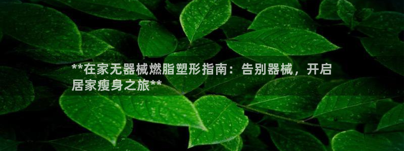 尊龙新版人生就是博!：**在家无器械燃脂塑形指南：告